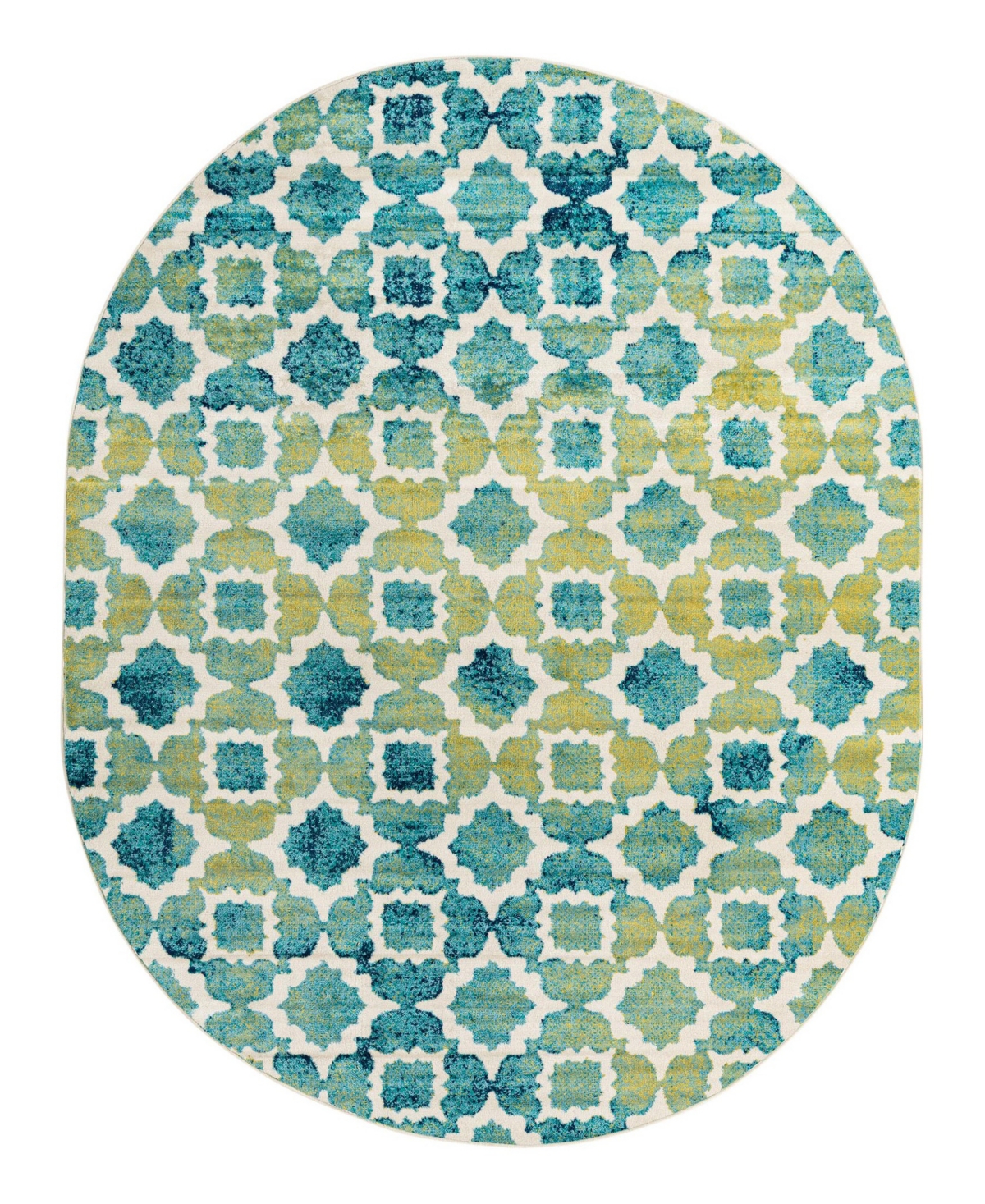 Bayshore Home Closeout!  Camelia Cam-02 7'10" X 10' Oval Area Rug In Blue