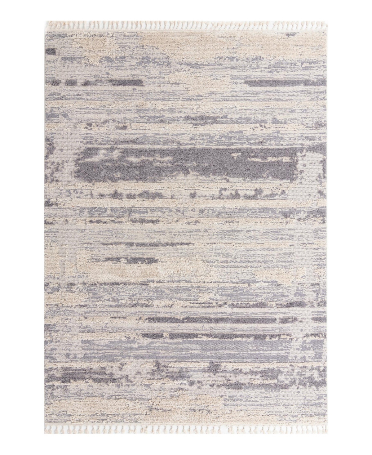 Bayshore Home High-Low Pile Upland UPL06 7'10in x 10' Area Rug - Sand
