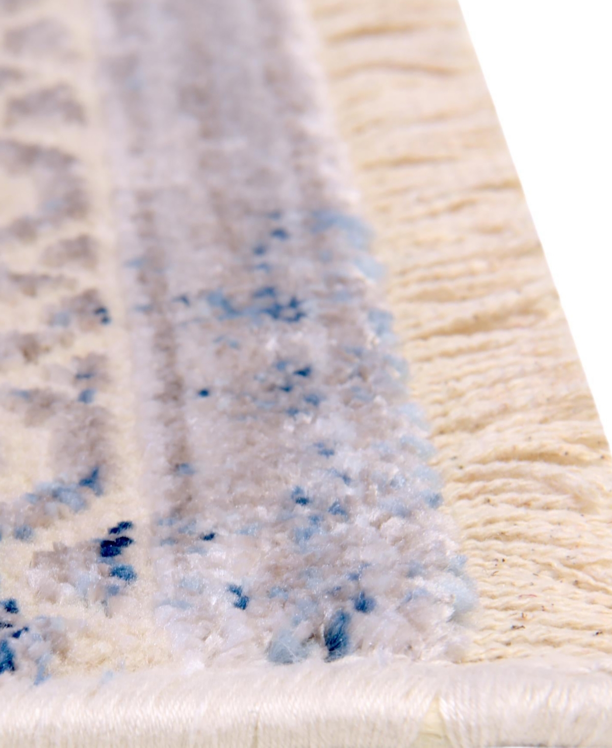 Closeout! Bayshore Home High-Low Pile Iyer IYE04 Area Rug - Blue