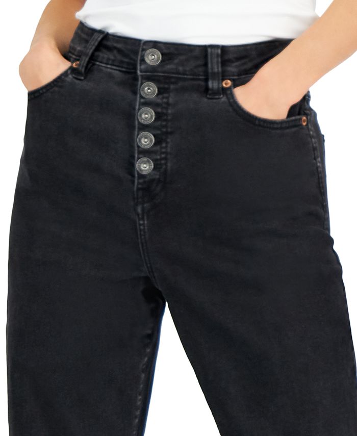 INC International Concepts Women's HighRise ButtonFly StraightLeg Jeans, Created for Macy's