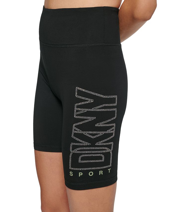 DKNY Sport Womens Stretch Logo Activewear Bike Short Athletic Plus