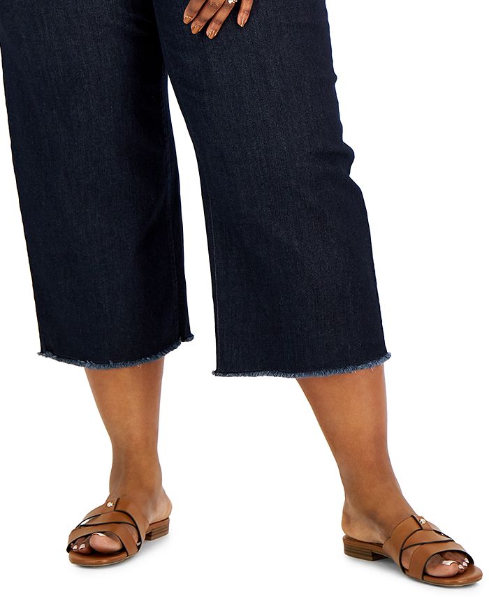 Style & Co Plus Size High Rise WideLeg Cropped Jeans, Created for Macy's & Reviews Jeans