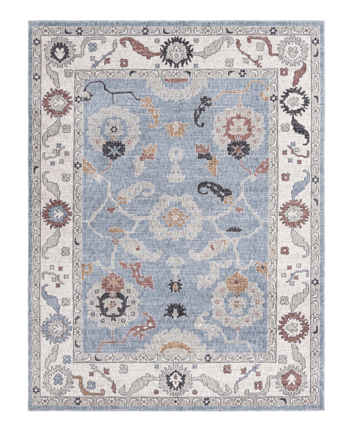 Bayshore Home Venerable VEN03 7'10in x 10' Area Rug - Bluestone
