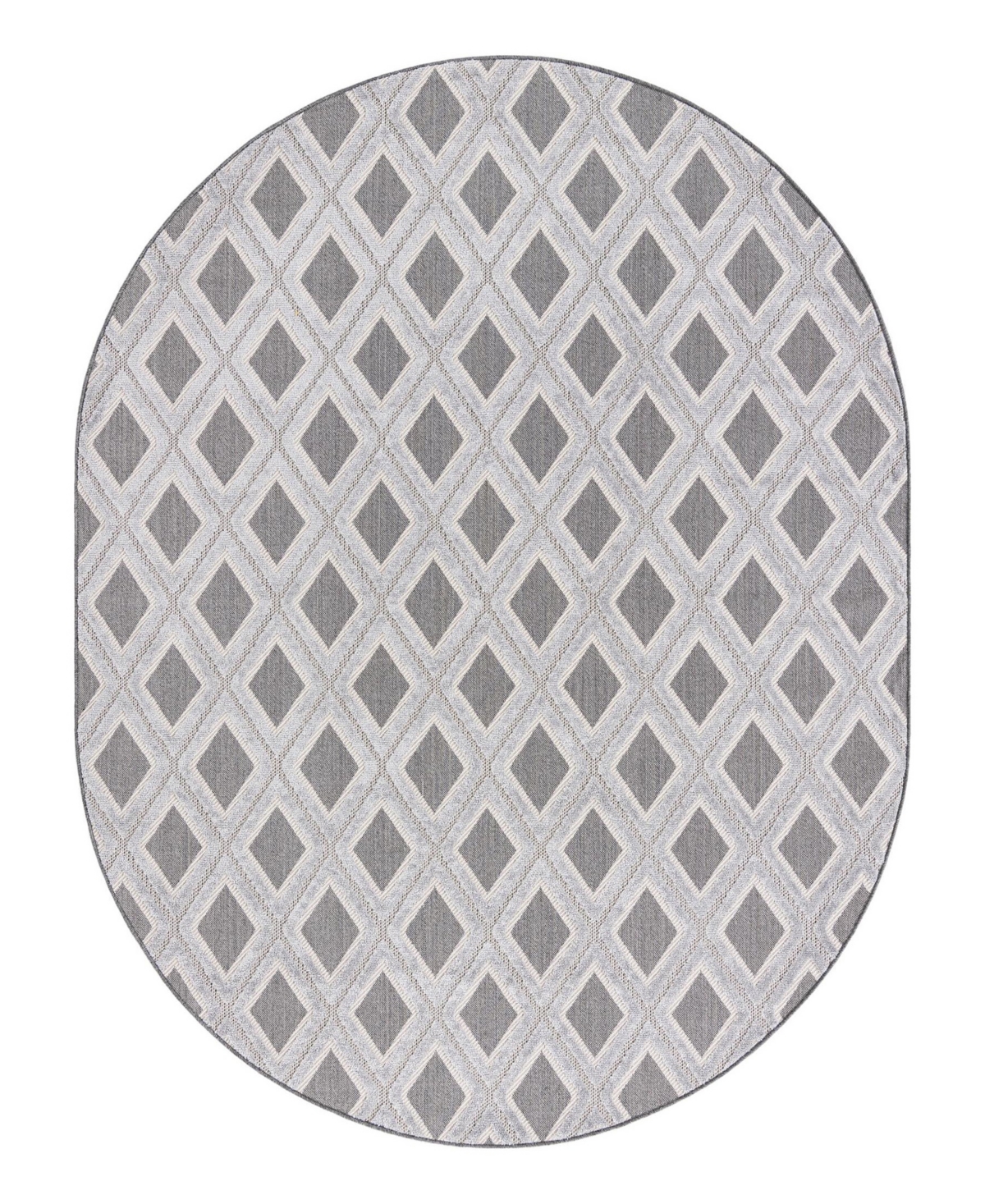 Bayshore Home Guthrie Gut-06 7'10in x 10' Oval Area Rug - Charcoal