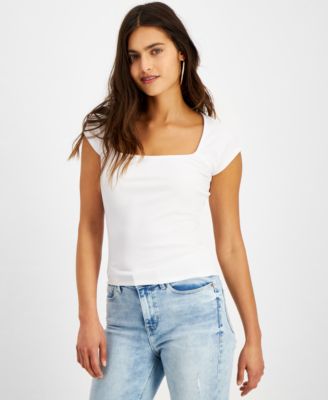 ribbed cap sleeve top