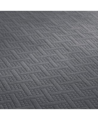 100% Cotton Basketweave Matelasse All-Season 2-Piece Coverlet Set, Twin