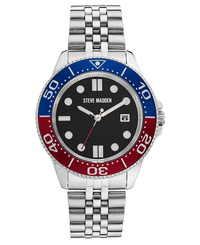 Steve madden men's stainless steel watch online