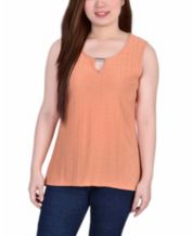 Orange - Sleeveless Cardigan