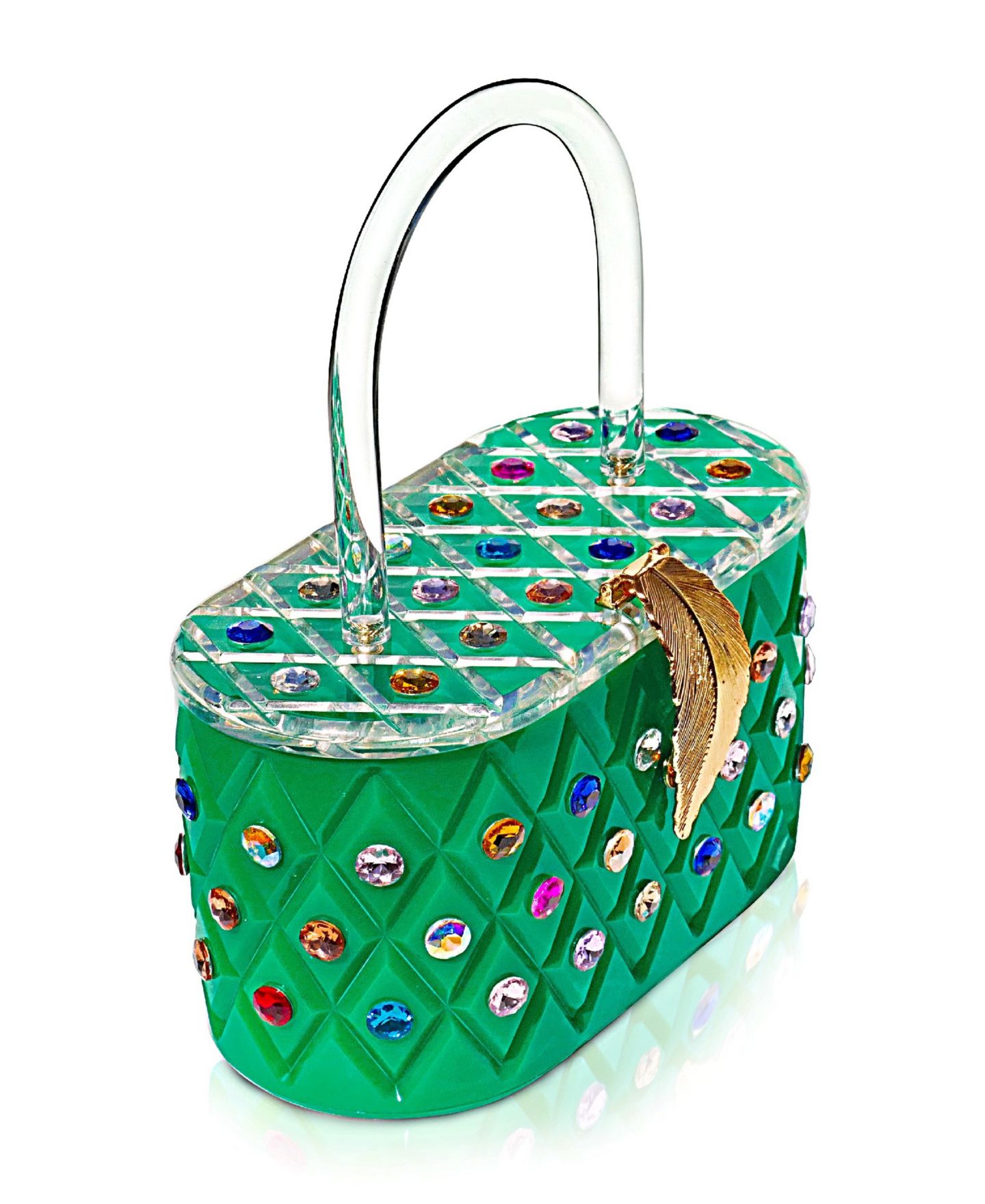 Женский клатч Milanblocks Kelly Rainbow Clutch, цвет: Зелёный — фото 2