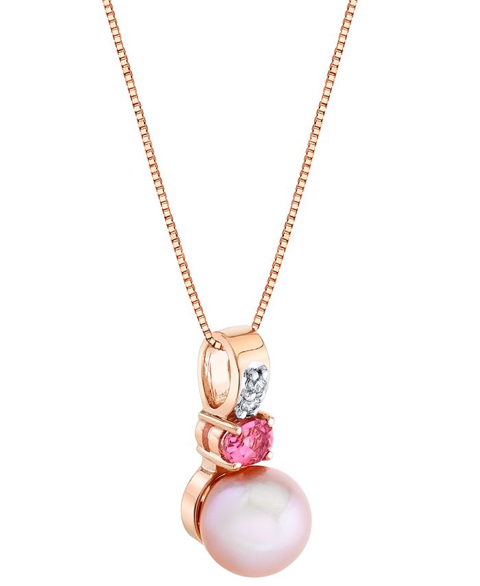 Macy s Pink Cultured Freshwater Pearl 7mm Pink Tourmaline 1 5