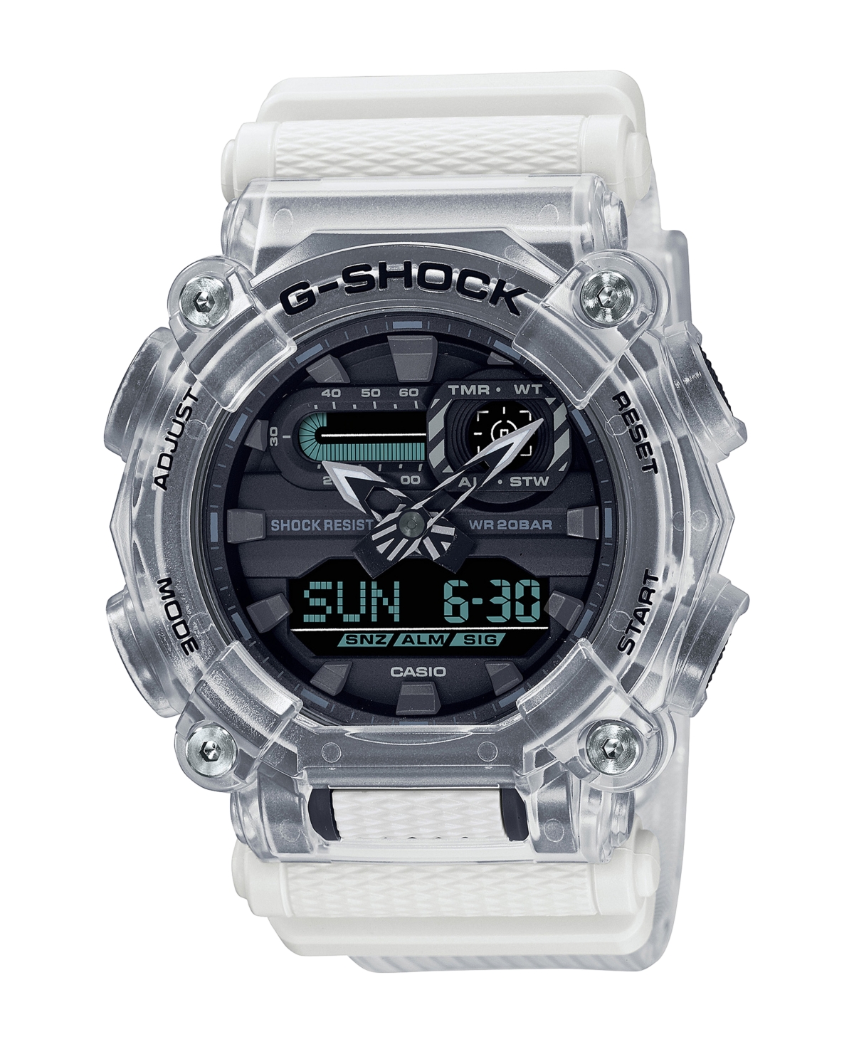 G-shock Men's Analog Digital Clear Resin Strap Watch 50mm