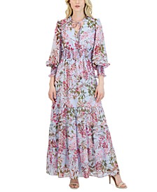 Woman's Printed Tiered Maxi Dress