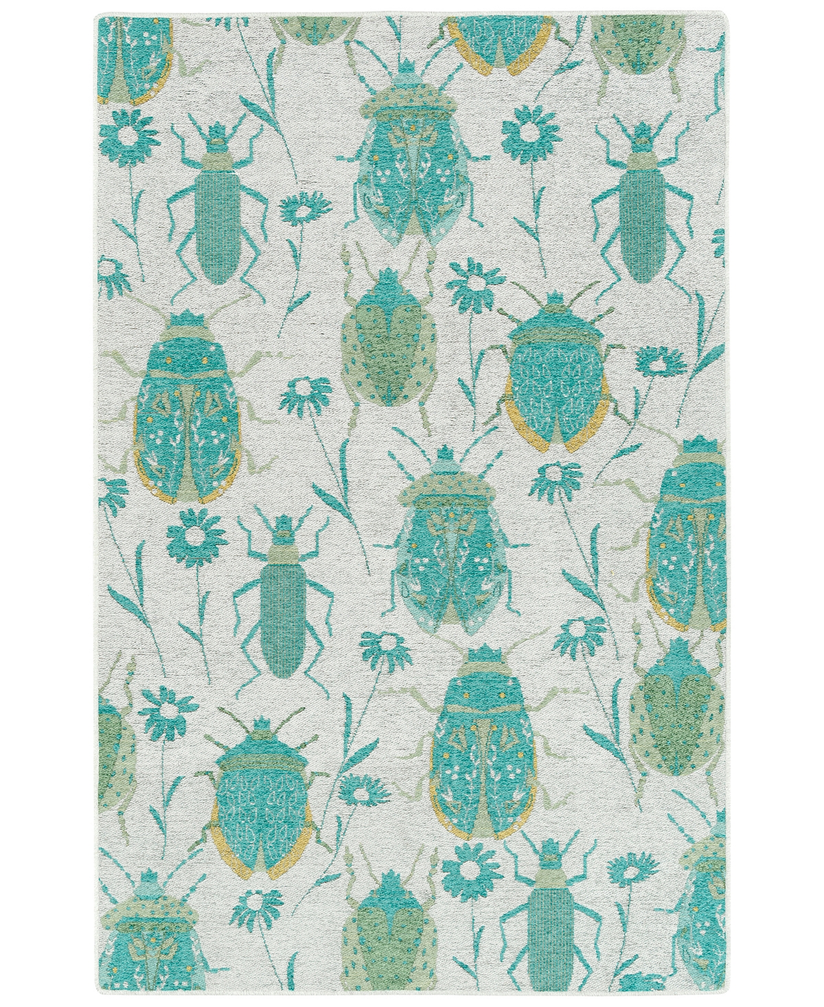 Hilary Farr Critter Comforts Hcc03-78 5' X 8' Area Rug In Turquoise