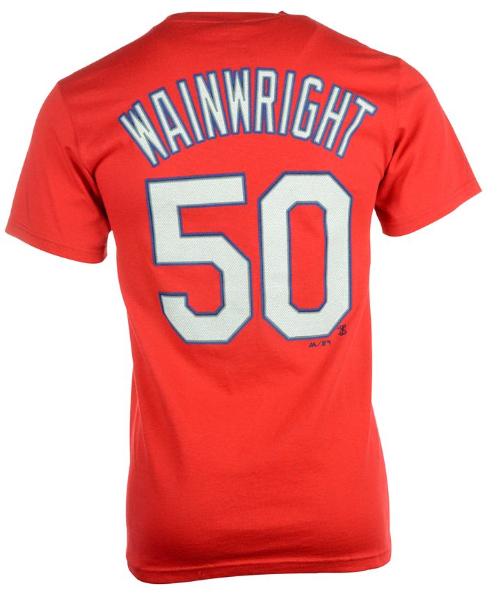 Majestic Men's Short-Sleeve Adam Wainwright St. Louis Cardinals Player T- Shirt - Macy's