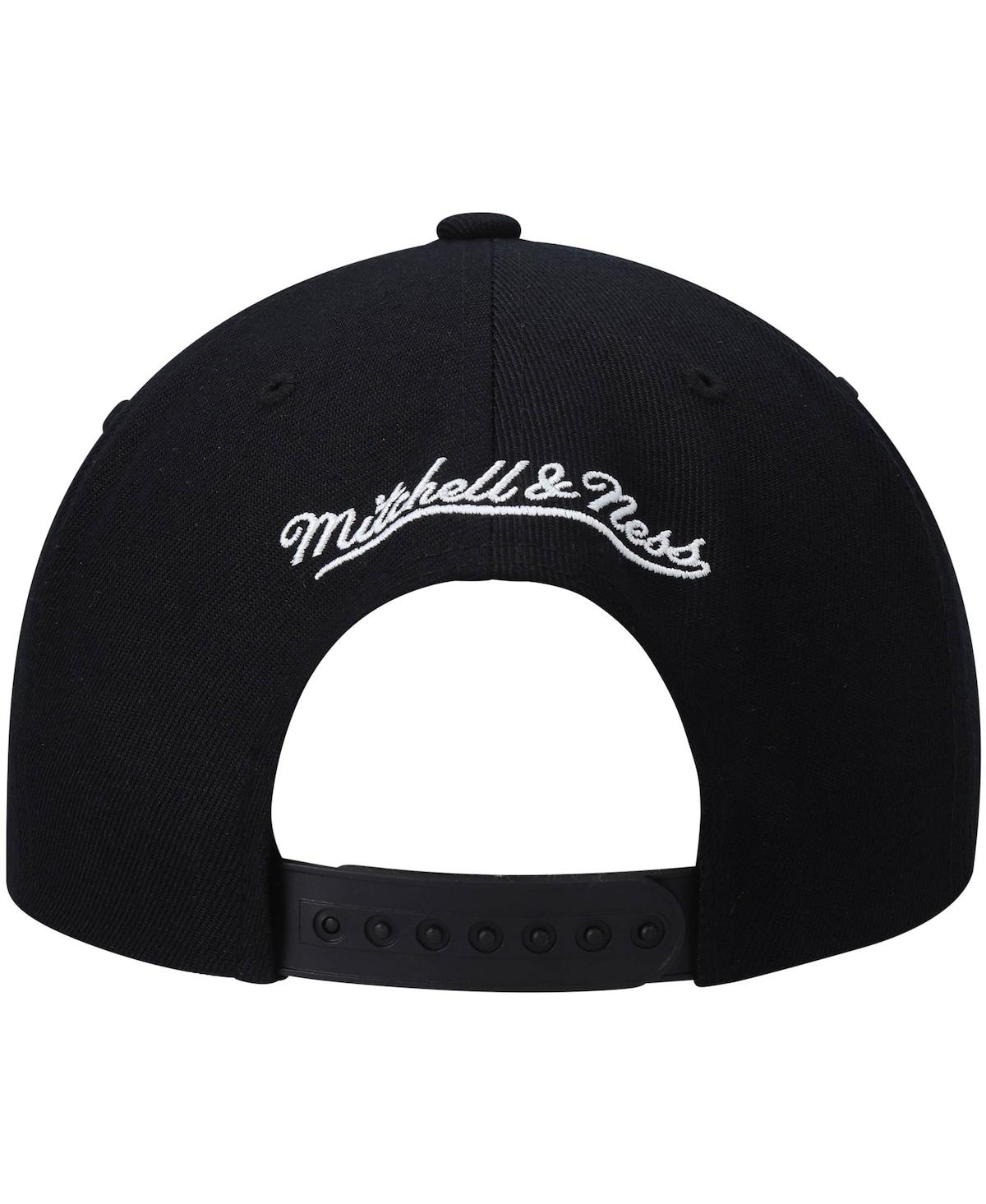 Mitchell & Ness Men's  Black San Antonio Spurs Hardwood Classics Script 2.0 Snapback Hat In Black