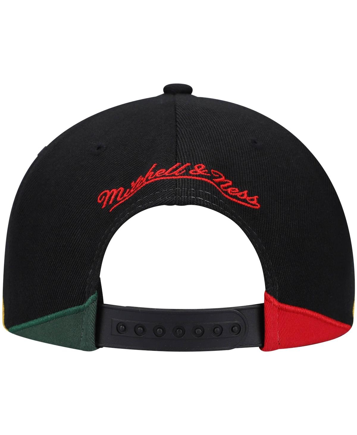 Mitchell & Ness Men's  Black Philadelphia 76ers Black History Month Snapback Hat In Black