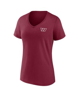 Women's Burgundy Washington Commanders Team Mother's Day V-Neck T-shirt