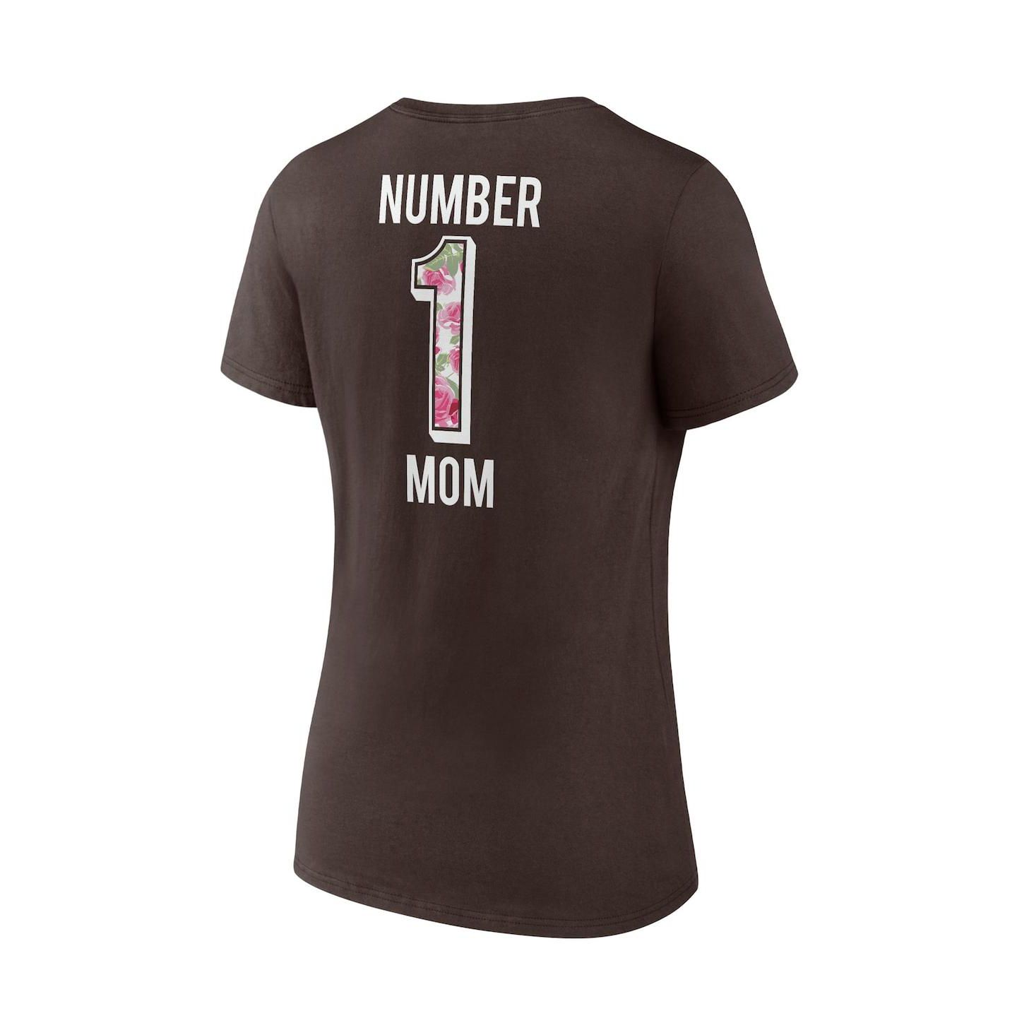Женская футболка Fanatics Brown Cleveland Browns Team Mother's Day V-Neck — фото 4