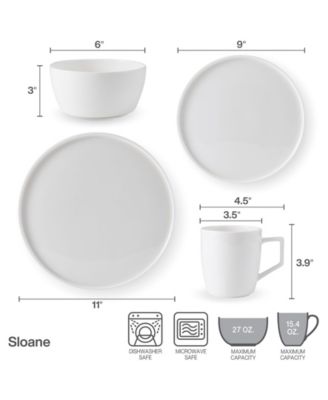 Sloane 16 Pc. Dinnerware Set, Service for 4