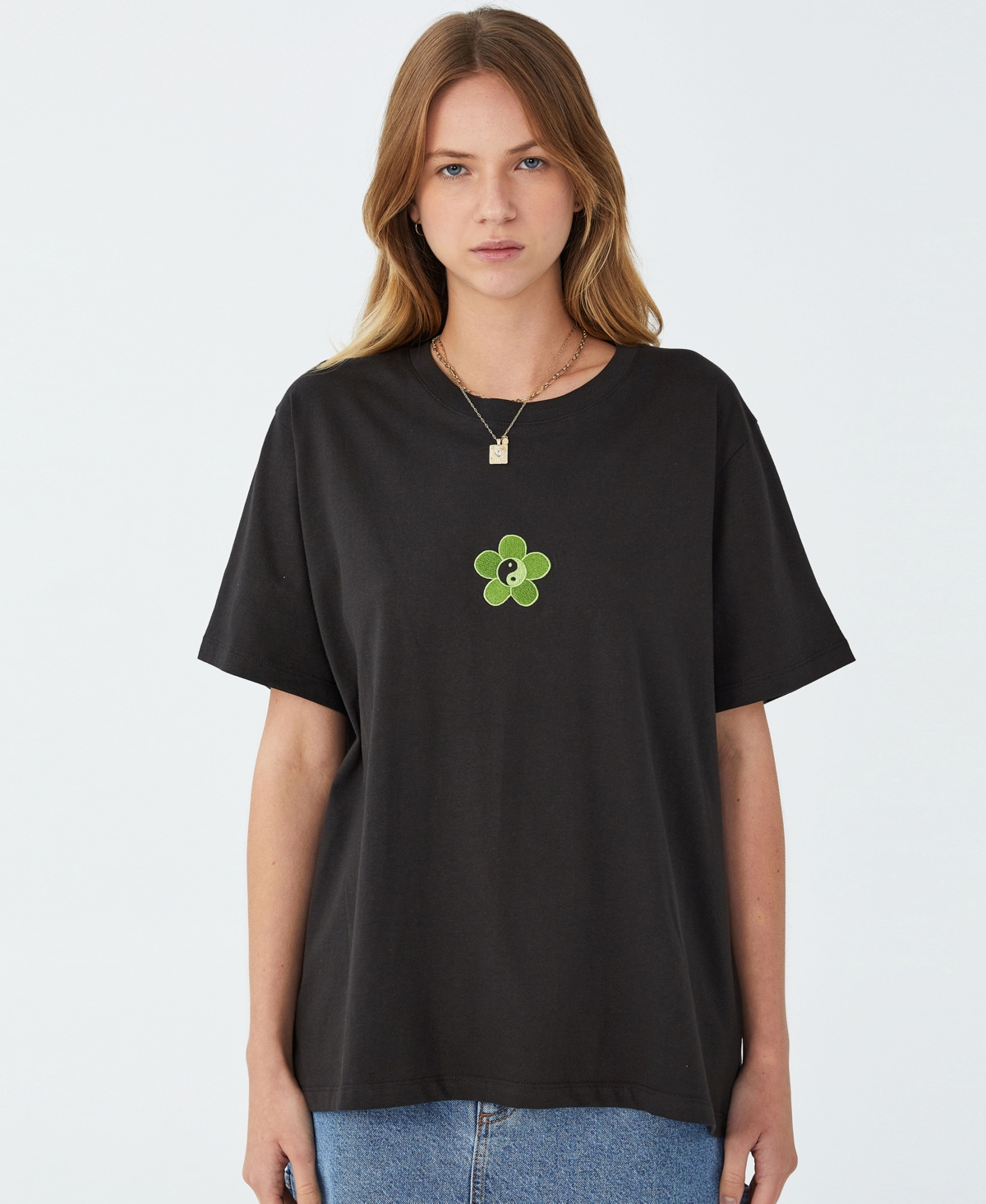 Cotton On Women's Regular Fit Graphic T-shirt In Good Day To Smile And Washed Black