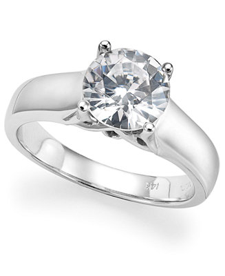 Macy's Diamond Solitaire Engagement Ring in 14k White Gold (1-3/4 