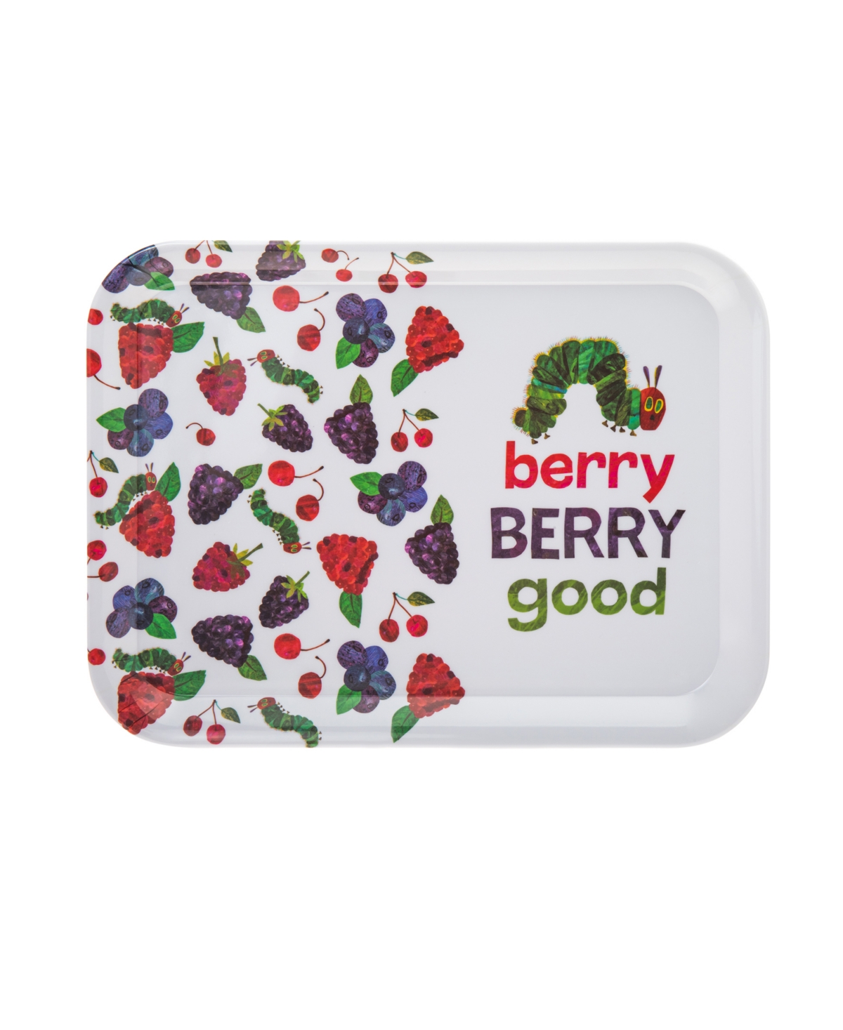 Godinger The World Of Eric Carle, The Very Hungry Caterpillar Berry Berry Good Platter, 15" In White