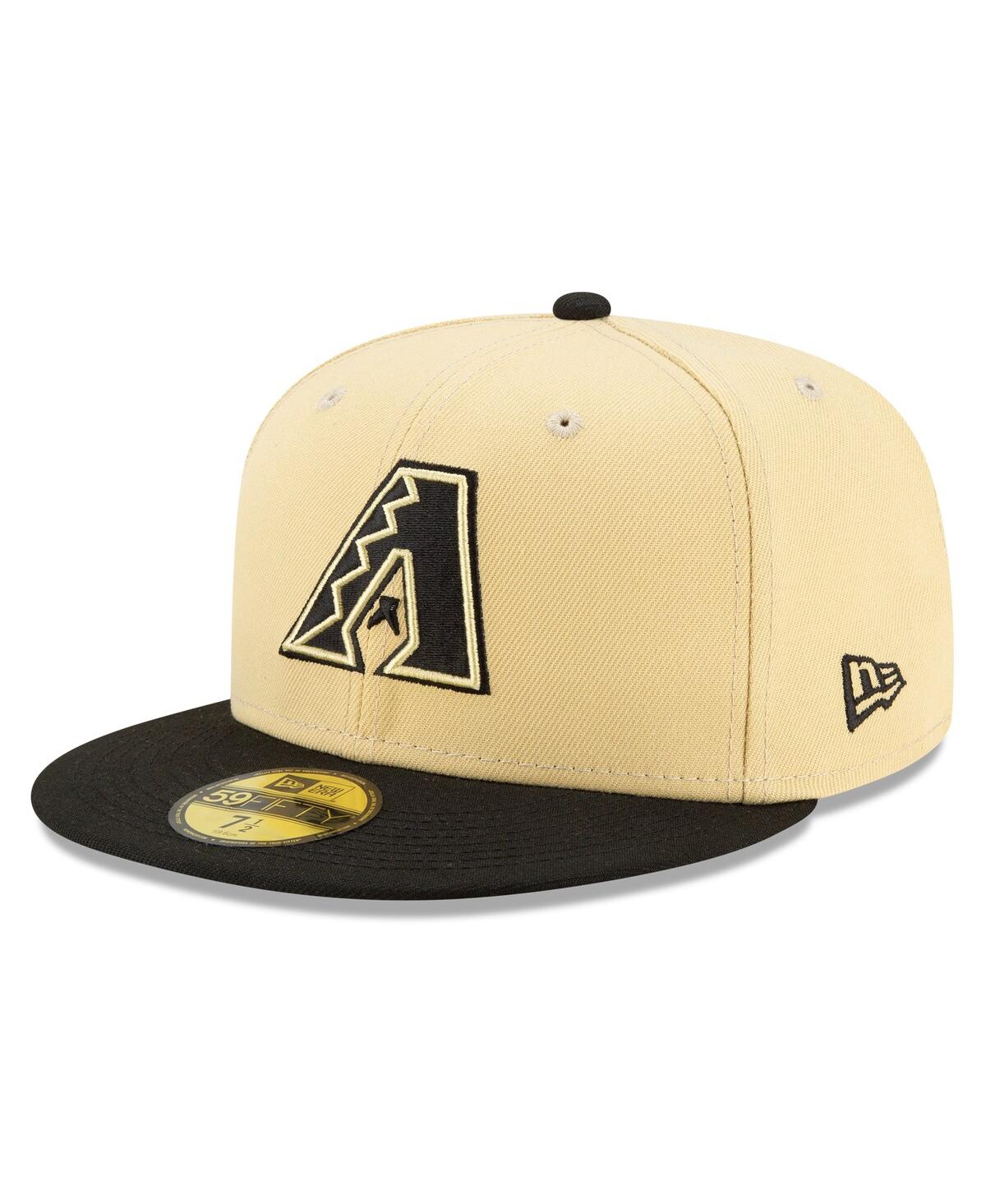 Men's New Era Gold,Arizona Diamondbacks City Connect 59FIFTY Fitted Hat - Black