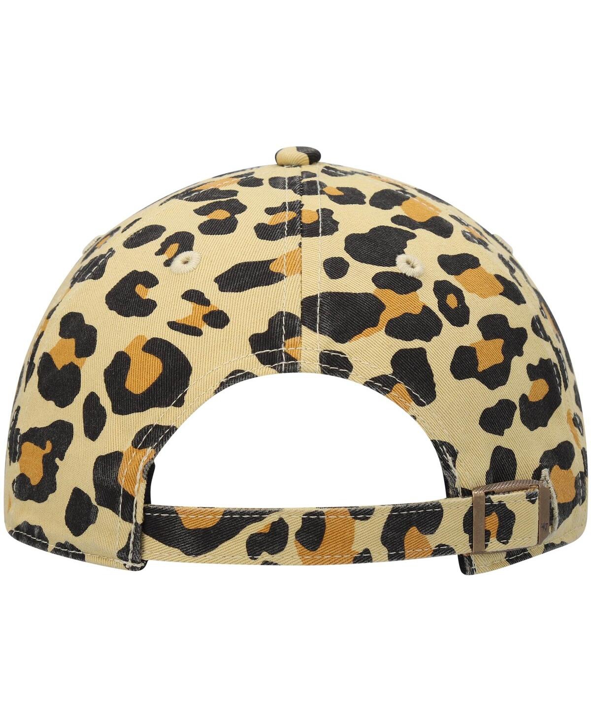 47 Brand Women's '47 Oakland Athletics Tan Bagheera Cheetah Clean Up Adjustable Hat In Tan