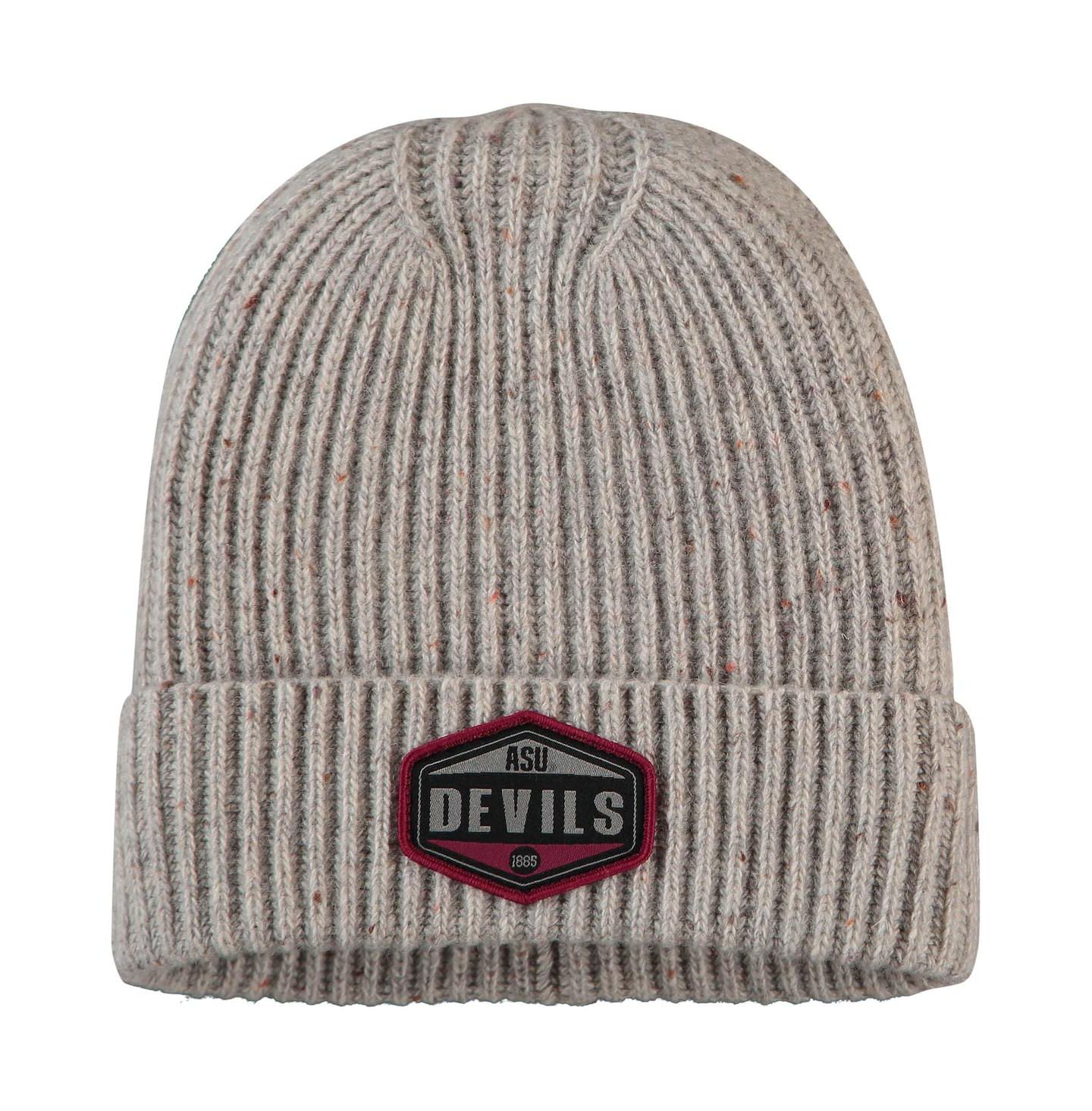 Мужская шапка Top of the World Gray Arizona State Sun Devils Alp Cuffed Knit Hat — фото 1