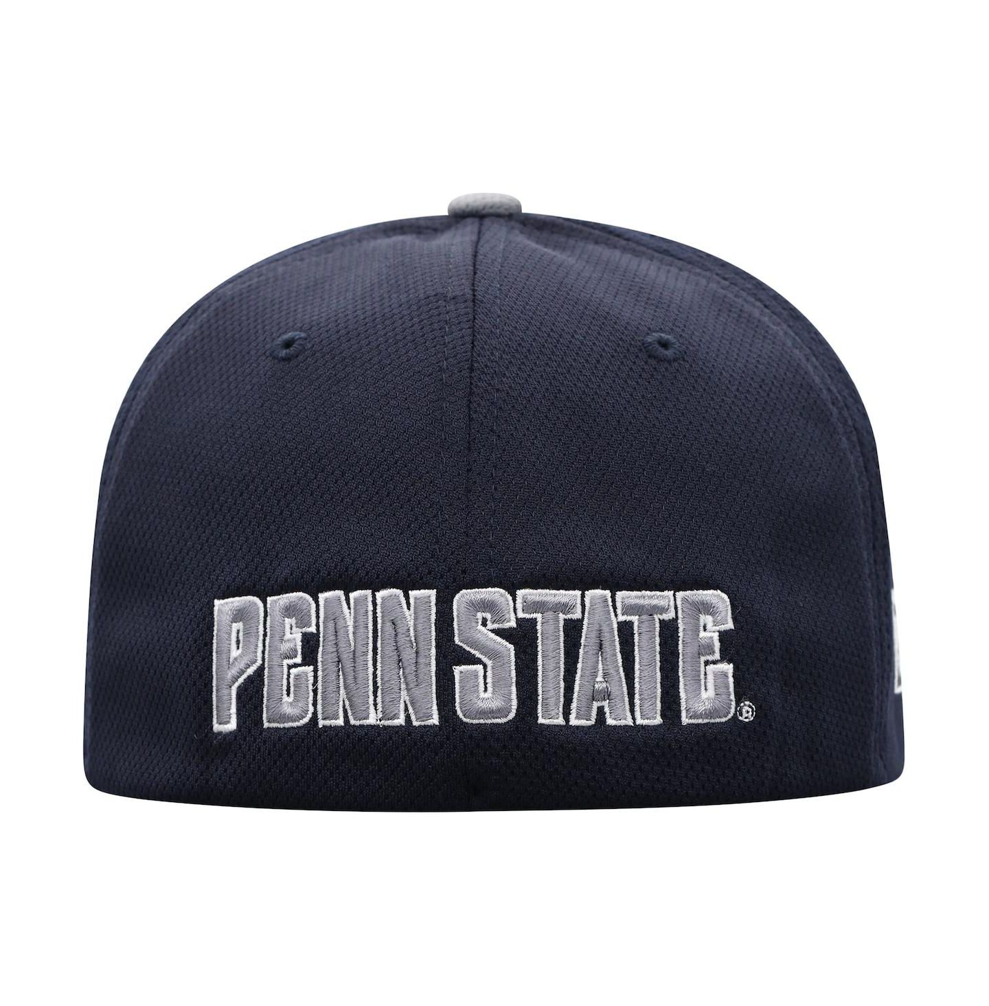 Мужская кепка Top of the World Navy, Gray Penn State Nittany Lions Two-Tone Reflex Hybrid Tech Flex Hat — фото 5