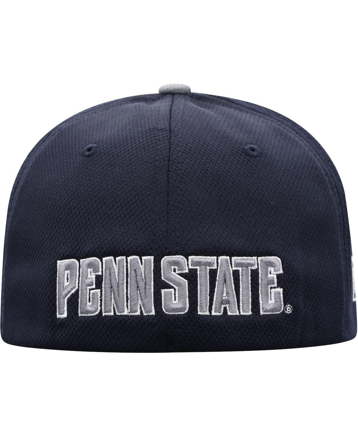 Shop Top Of The World Men's  Navy, Gray Penn State Nittany Lions Two-tone Reflex Hybrid Tech Flex Hat In Navy,gray