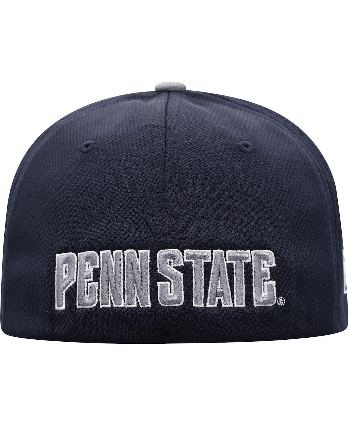 Top Of The World Men's  Navy, Gray Penn State Nittany Lions Two-tone Reflex Hybrid Tech Flex Hat In Navy,gray