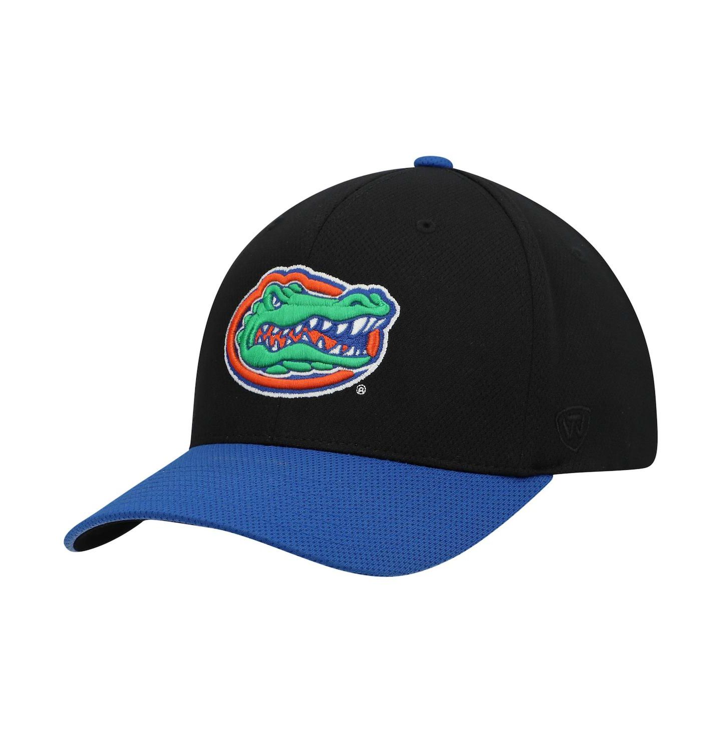 Мужская кепка Top of the World Black, Royal Florida Gators Two-Tone Reflex Hybrid Tech Flex Hat — фото 4