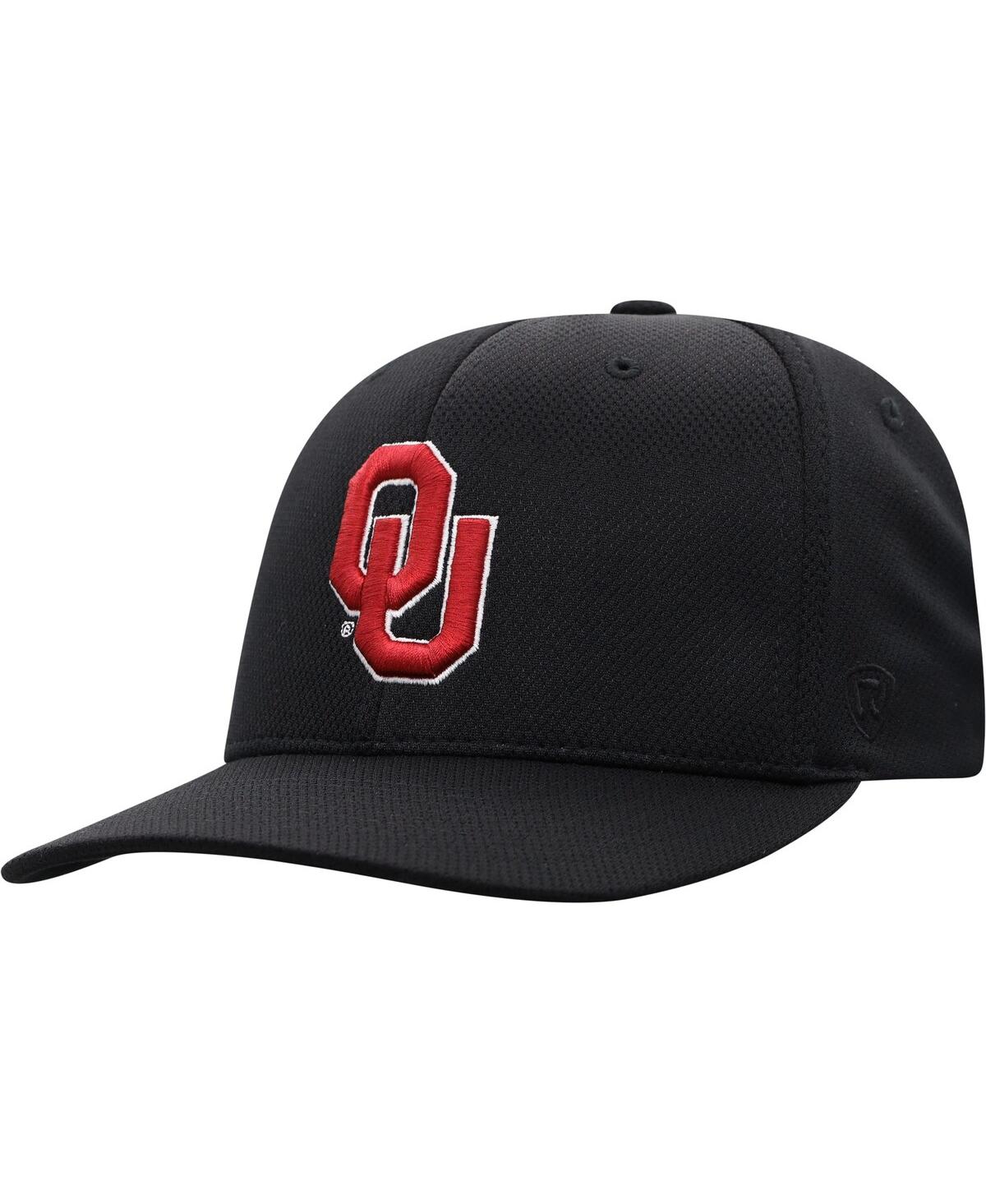 Men's Top Of The World Black Oklahoma Sooners Reflex Logo Flex Hat - Black