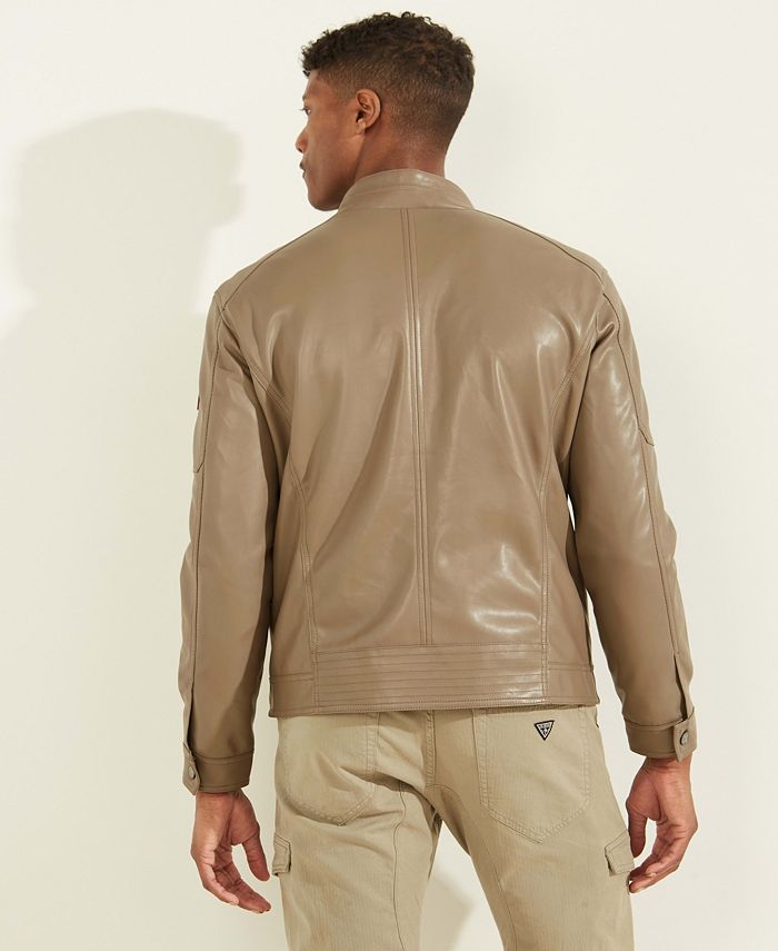 GUESS Men's FauxLeather Biker Jacket Macy's
