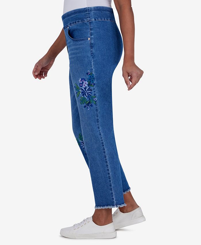 alfred dunner pull on denim jeans