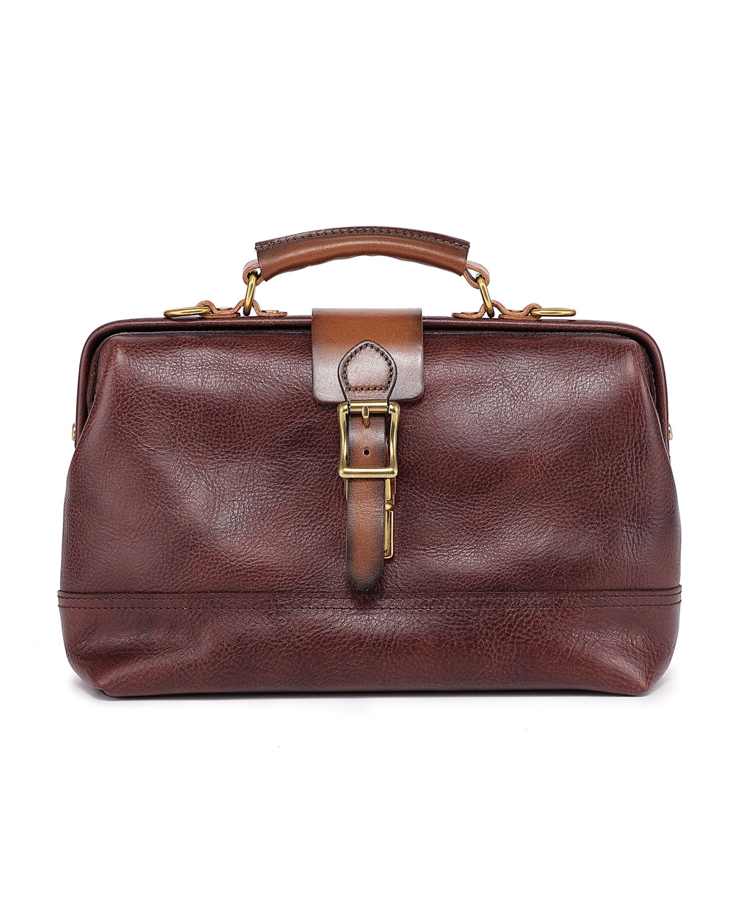 Женская сумка OLD TREND Doctor Small Leather Crossbody Satchel, цвет: Коричневый — фото 8