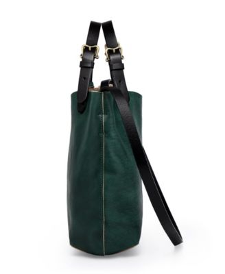 Women's Genuine Leather Dip Dye Tote