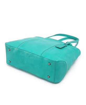 Women's Genuine Leather Dancing Bamboo Tote Bag