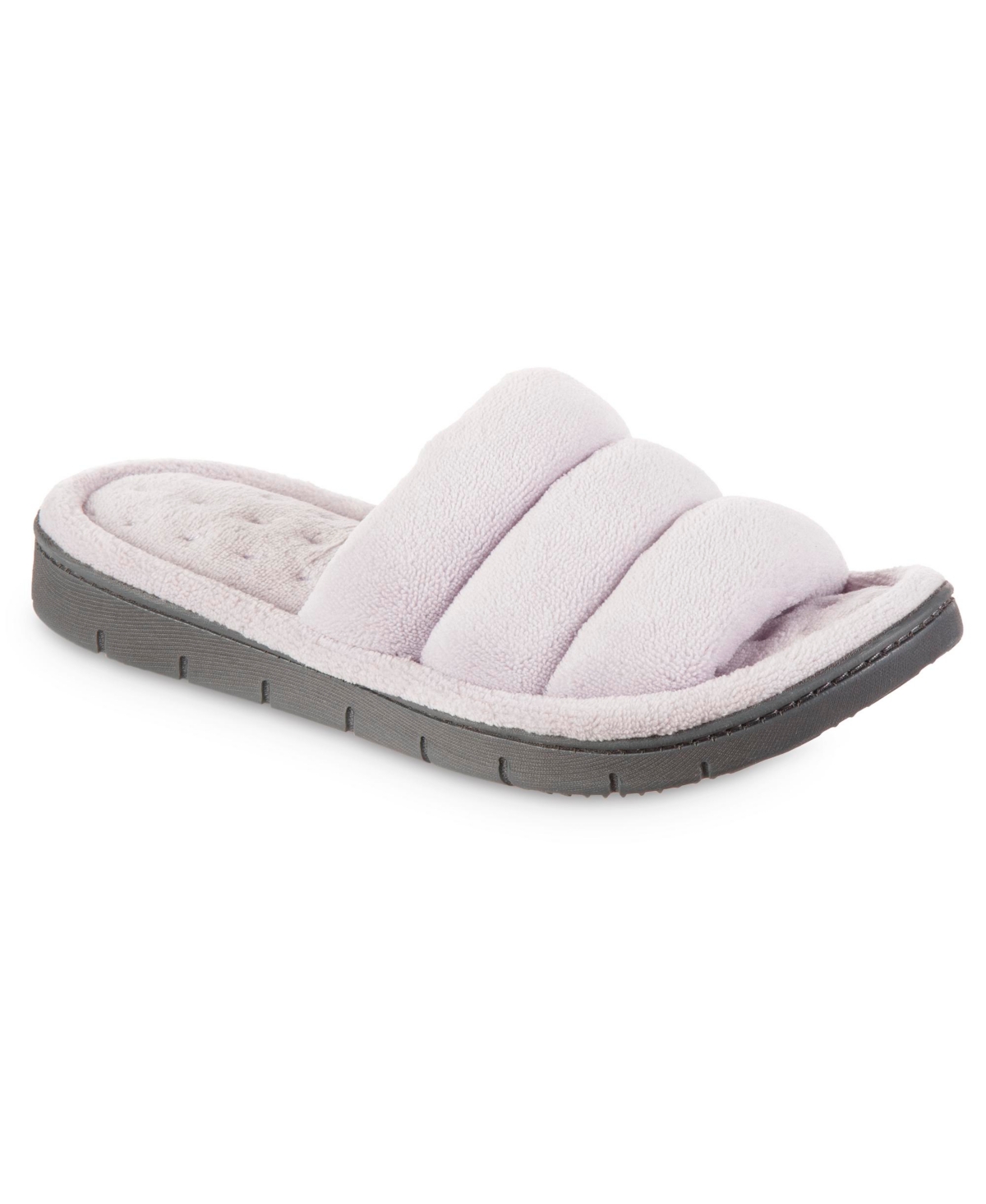 ISOTONER SIGNATURE WOMEN'S RECYCLED MICROTERRY ASTER SLIDE