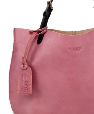 Women's Genuine Leather Dip Dye Tote