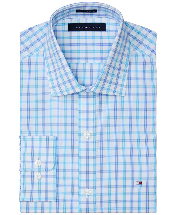 Tommy Hilfiger Men s Slim Fit Performance Stretch Check Dress