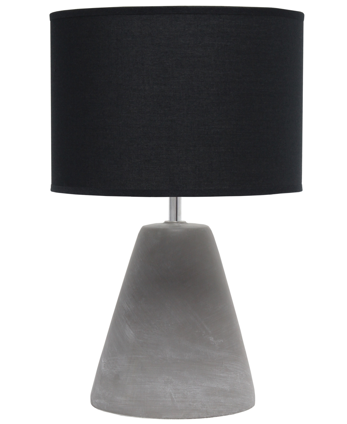 Simple Designs Pinnacle Concrete Table Lamp In Black