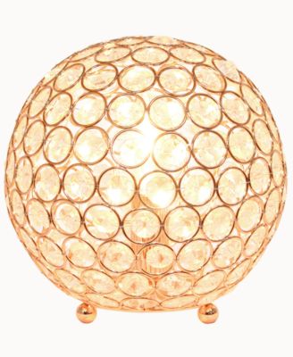 Elipse 8" Crystal Ball Sequin Table Lamp