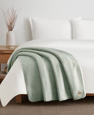 UGG® Whitecap outlet Plush Flannel Throw, 50