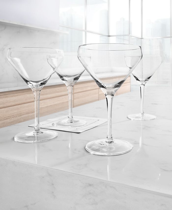 Hotel Collection Clear Martini Glasses, Set of 4, Created for Macy's