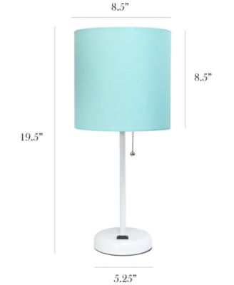 Stick Lamp with Charging Outlet, Set of 2