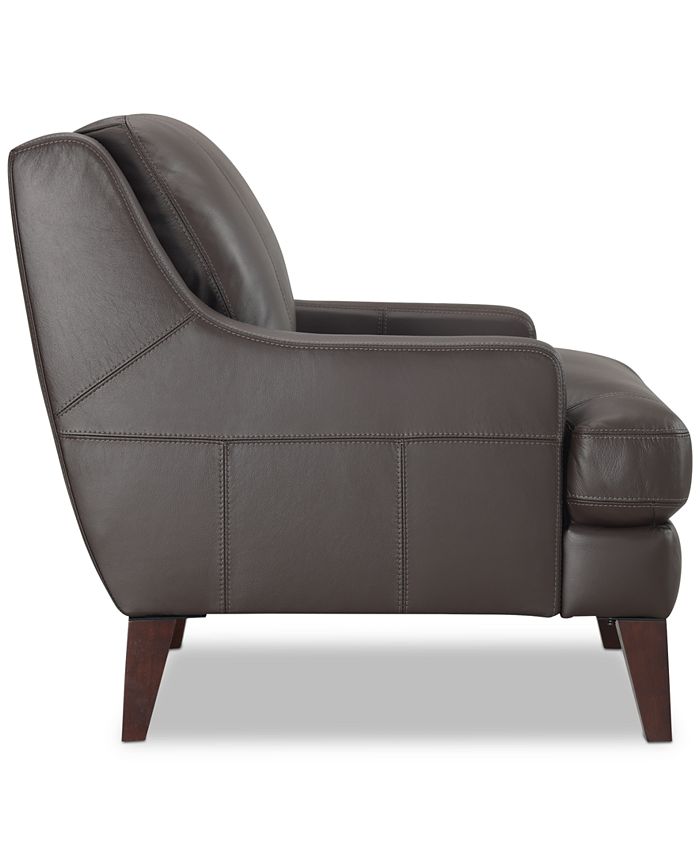 Furniture CLOSEOUT! Jazaria 34" Modern Leather Chair, Created for Macy