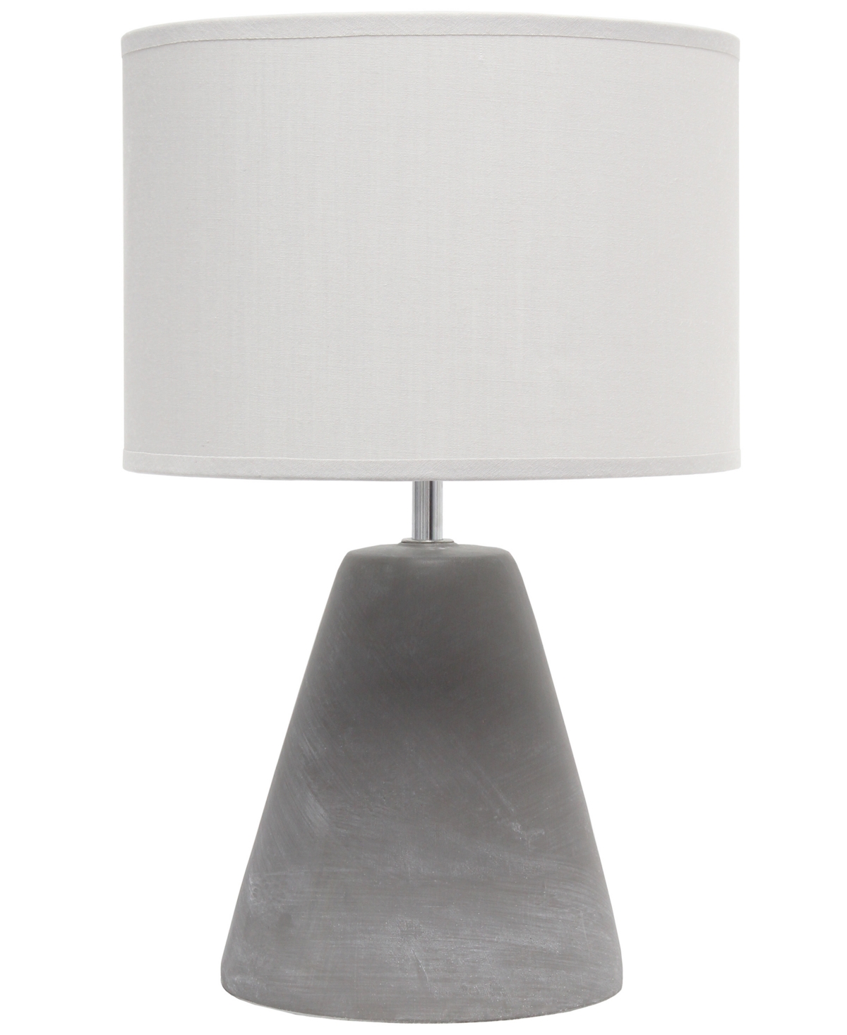Simple Designs Pinnacle Concrete Table Lamp In Gray