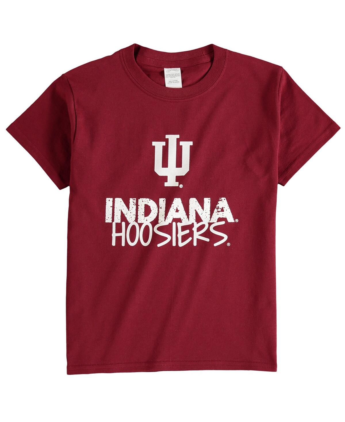 Two Feet Ahead Kids' Big Boys Crimson Indiana Hoosiers Crew Neck T-shirt